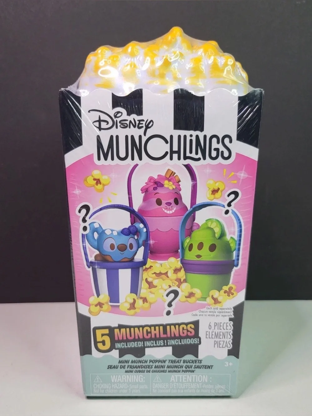 Disney Munchlings Party Popcorn Pack - Pink, Yellow, Green, Blue